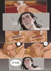 adoptive_siblings brothers chains cum_eating cum_on_face incest loki_(marvel) male male_only reagan_hawke thor_(marvel)