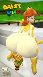 animated ass clapping_ass clothed huge looking_at_viewer mario_(series) mario_kart nintendo princess_daisy sound tagme thordersfm twerking video