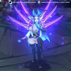 big_ass big_breasts glowing glowing_genitalia irelia_xan league_of_legends mod onothera spirit_blossom_irelia spirit_blossom_series