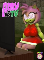 amy_rose comic_cover hypnotic_eyes hypnotic_screen mind_control sonic_(series) theashsfm