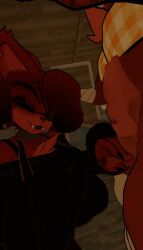 big_breasts breasts female fexa five_nights_at_freddy's fnaf fnia foxy_(cally3d) foxy_(fnaf) fuckmeat_vr penis size_difference small_penis vrchat
