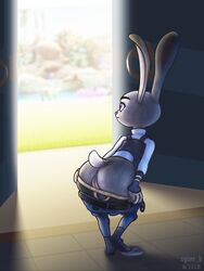 2018 ass clothing disney female furry judy_hopps lagomorph mammal panties pussy rabbit syoee_b undressing zootopia