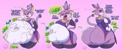 ass belch big_ass big_belly blaze_the_cat burping cabezilla digestion english_text huge_ass sonic_(series) sonic_the_hedgehog sweat tagme vore vore_belly