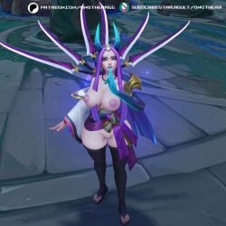 big_ass big_breasts glowing glowing_genitalia irelia_xan league_of_legends mod onothera spirit_blossom_irelia spirit_blossom_series