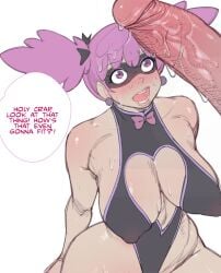 1girls big_breasts big_penis bodysuit boku_no_hero_academia bokuman breasts female female_focus female_only haneyama_kazuho hero_outfit_(mha) heroine large_breasts large_penis my_hero_academia penis pop_step solo solo_female solo_focus veiny_penis vigilante:_my_hero_academia_illegals