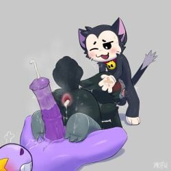 after_anal animal_genitalia animal_penis anthro anus ass avian balls beak berry_(brawl_stars) big_penis bird black_body black_fur blush bodily_fluids brawl_stars collar corvid corvus_(genus) crow crow_(brawl_stars) cum cum_drip cum_from_ass cum_in_ass cum_inside cumshot deep_throat digital_media_(artwork) domestic_cat dripping ejaculation equid equine equine_genitalia equine_penis erection face_fucking feathers felid feline felis fellatio fur genital_fluids genitals group group_sex hi_res holding_head horn horse huge_cock irrumatio kit_(brawl_stars) looking_pleasured male male/male male_penetrated male_penetrating male_penetrating_male mammal mythological_creature mythological_equine mythology nude open_mouth oral oral_penetration orgasm oscine passerine penetration penile penis penis_in_mouth pull_out sex supercell_(company) tail threesome tongue trio unicorn yaksicle