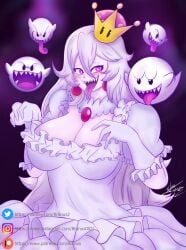 big_breasts boosette branuzzz dress female female_focus pervert_female princess solo_female super_mario_bros.
