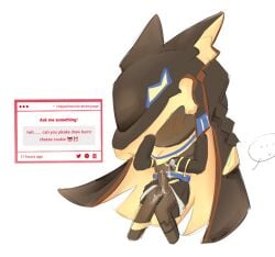 burnt_cheese_cookie chapachoocho cookie_run cookie_run_kingdom cum cum_drip male male_only penis penis_out