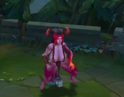 1girls abdomera animated female league_of_legends masturbation ornn rule_63 tagme video video
