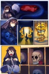 1girls awee digestion female female_pred lamia oral_vore tagme vore vore_belly