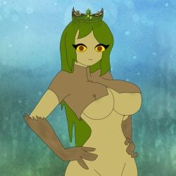 colossal_(my_singing_monsters) colossal_breasts entbrat ghost_humper green_hair my_singing_monsters oaktopus plant_island punkleton self_upload wooden_arm