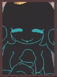 1girls alternate_form animated black_body black_hair blue_eyes breasts crown cum cumshot dark_skin game_cg glowing_outline handjob holding_penis jerkingoff_another masturbating_other penis penis_shadow pixel_animation pixel_art princess_and_conquest shadow_creature shadow_girl shadow_princess_(princess_and_conquest) smiling straight technically_nude vertical_video