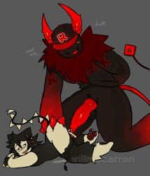after_sex bent_over big_penis cat_ears cum_leaking femboy forsaken forsaken_(roblox) gay guest_666_(forsaken) knot presenting roblox self_upload size_difference two_time_(forsaken) willmccarron