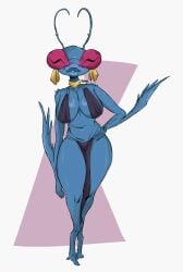 1girls alien alien_girl antennae_(anatomy) anthro anthro_female big_thighs bug bug_eyes bug_girl female gold_jewelry hand_on_hip hands_on_hips invincible invincible_(comics) jeteggs jewelry solo solo_anthro solo_focus thick thick_legs thick_lips thick_thighs thraxan