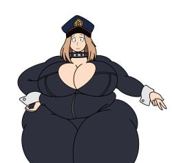 bbw belly_overhang big_belly big_breasts black_bodysuit blonde_hair bodysuit camie_utsushimi cap collar colored_sketch cuff_links cuffed_wrists dark_blue_cap dark_blue_hat exposed_cleavage fat fat_folds flabby_arms flabby_legs hand_on_hip hat long_hair mizz-britt my_hero_academia obese obese_female obese_human overweight overweight_female overweight_human ssbbw thick_thighs ultramass unzipped_bodysuit white_wrist_cuffs wide_hips zipper zipper_down