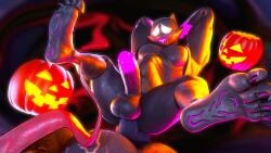2023 3d_(artwork) 4_fingers absurd_res alien alien_humanoid anal anal_sex anthro anthro_penetrated balls black_body black_fur black_skin circumcised digital_media_(artwork) dollymolly323 domestic_cat duo empty_eyes english_description epic_games erection featureless_chest felid feline felis fingers food fortnite fruit fur genitals halloween hi_res holidays humanoid humanoid_genitalia humanoid_on_anthro humanoid_penetrating humanoid_penetrating_anthro humanoid_penis interspecies jack-o'-lantern long_tongue male male/male male_penetrated male_penetrating male_penetrating_male mammal marvel mostly_offscreen_character muscular muscular_anthro muscular_male nude_anthro nude_male penetration penile penile_penetration penis phantom_meowscles plant pumpkin sex stomach_bulge symbiote tongue tongue_out venom_(marvel) white_eyes