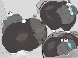 bear fart furry megacoolbear_(artist) old_man train_conductor