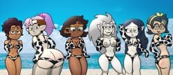 2milfs 6girls amity_blight beach beach_background big_ass big_breasts big_butt bikini blue_hair brown_hair bubble_ass bubble_butt camila_noceda collage cow_girl cow_print cow_print_armwear cow_print_bikini cow_print_bra cow_print_panties dark-skinned_female dark_skin disney disney_channel eda_clawthorne female flashing flashing_ass flashing_at_viewer flashing_breasts flashing_butt grey_hair latina latina_female latina_milf light-skinned_female light_skin lilith_clawthorne looking_at_breasts looking_at_viewer looking_down luz_noceda micro_bikini milf milfs pink_hair seductive seductive_eyes seductive_look seductive_pose seductive_smile simple_background smile smiling smiling_at_viewer sniffable_ass swimsuit taking_off_bra taking_off_panties the_owl_house the_owl_house_(finale) thick_thighs thighs wide_hips willow_park
