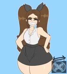 alexandria_(cross_samax) animated bouncing clapping_cheeks cross_samax huge_thighs music shortstack smug sound tagme thick_thighs video wide_hips