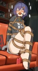 2d 2d_artwork bagelbomb belle_(zenless_zone_zero) bondage bondage bound female female_focus light-skinned_female light_skin vibrator zenless_zone_zero