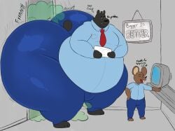anthro bear bero_(megacoolbear) big_ass fart furry megacoolbear_(artist) mouse office office_clothing