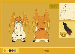 absurd_res anonymous_artist balls bandai_namco digimon english_text hi_res male model_sheet no_humans patamon penis scar solo text unusual_penis vex_the_patamon