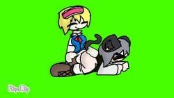 alice_margatroid animated ass blonde_hair bodily_fluids clothing cookie_(touhou) cum deasdeas duo female genital_fluids genitals hair human humanoid ichigo_(cookie) intersex intersex/female male mammal murid murine nazrin not_furry nyon_(cookie) penis rodent sex simple_background tears touhou