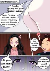 1boy 2girls ass demon_slayer female kamado_kie kamado_nezuko kamado_tanjirou kimetsu_no_yaiba male xvanana100