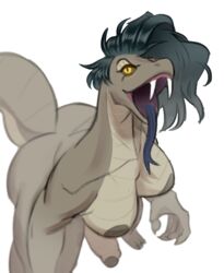 1futa anthro breasts dickgirl futanari humanoid_penis intersex kyra_(atrolux) looking_at_viewer nipples nude penis queervanire reptile scalie snake solo solo_futa standing tongue tongue_out uncut