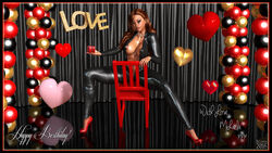 1girls 3d areola_slip artist_name becarra big_breasts bodysuit breasts brown_hair busty chair cleavage curvy dark-skinned_female dark_skin detailed_background english_text erect_nipple erect_nipples eyelashes eyeshadow female female_only front_view grey_eyes high_heels holding_object hourglass_figure human indoors inside long_hair looking_at_viewer makeup mikaela_umeda nail_polish necklace nipple_bulge nipples pose posing reflection room shiny shiny_skin sitting solo spread_legs spreading text voluptuous wide_hips