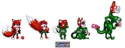 big_ass big_breasts big_penis body_horror breasts corruption exkrill female fox green_skin infected penis piranha_plant pixel_art plant project_x_love_potion_disaster shiny_skin sprite tentacle transformation transformation_sequence