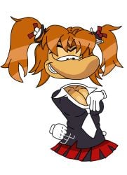 big_breasts cosplay crossover danganronpa danganronpa:_trigger_happy_havoc danganronpa_(series) danganronpa_2:_goodbye_despair danganronpa_v3 female female_focus female_only globox junko_enoshima junko_enoshima_(cosplay) rayjunko_enoshima_(rayzono) rayman rayman_(series) rayman_3:_hoodlum_havoc rule63 solo solo_female solo_focus ubisoft
