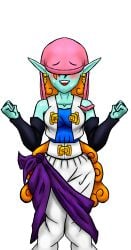 aqua_skin aroused atomic_wedgie bare_shoulders blue_skin blush bra_strap bra_visible_through_clothes breasts cleavage colored_skin covered_eyes crossed_legs cum cum_on_body cum_on_hands curly_hair demon_girl dragon_ball dragon_ball_z ejaculation elf facial female female_pervert green_skin heavy_breathing highres legs_together long_hair moaning non-web_source object_on_head open_mouth orange_hair panties panties_on_head pants panty_mask pervert pink_panties pointy_ears purple_sash sash self-upload self_wedgie simple_background smile solo standing steam sweat thighs underwear underwear_on_head very_long_hair wedgie white_pants zangya zangyawedgies