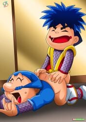 anal ass bbmbbf bottomless doggy_style ebisumaru_(ganbare_goemon) ganbare_goemon gay goemon male/male palcomix rear_deliveries yaoi