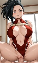 1boy 1boy1girl 1girl1boy 1girls ai_generated asian asian_female black_eyes black_eyes_female black_hair black_hair_female blonde_hair blonde_hair_male blonde_male female katsuki_bakugou light-skinned_female light-skinned_male light_skin momo_yaoyorozu muscular muscular_male my_hero_academia red_eyes red_eyes_male vaginal_penetration