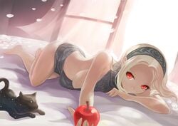 apple breasts dusty_(gravity_rush) female gravity_rush kat_(gravity_rush) virgin_killer_sweater