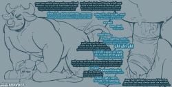 absurd_res after_sex anal_tugging anthro big_dom_small_sub bodily_fluids bovid bovine canid canine canis counting cross-eyed cum cum_in_ass cum_inside cum_pool dalmatian doggy_style domestic_dog dominant duo ejaculation english_text facial_piercing from_behind_position genital_fluids genitals hand_on_back hands-free hi_res humanoid_genitalia humanoid_penis looking_pleasured male male/male mammal moan monochrome motion_lines nose_piercing nose_ring penis piercing profanity redrusker ring_piercing rough_sex sea_salt sex size_difference text thick_penis tongue tongue_out vein veiny_penis