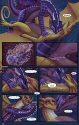 absurd_res animal_genitalia bodily_fluids claws comic cum dragon duo feral ferilla from_front_position frottage_in_slit genital_fluids genital_slit genitals hi_res male male/male mythological_creature mythological_scalie mythology nightwing_(wof) penetration rainwing_(wof) scalie slit_penetration slit_play smile wings_of_fire