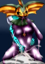 anthro bodily_fluids breasts claws cum dragon1900 eeveelution ejaculation felid feline female female/female fur generation_1_pokemon genital_fluids genitals group halloween hi_res holidays male male/female mammal nintendo nipples paws pokemon pokemon_(species) pussy sex transformation trio vaporeon vulva