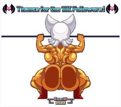 bat big_ass big_breasts exkrill muscle_girl muscles pixel_art rouge_the_bat shiny shiny_skin sonic_(series) sprite
