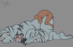 anal anal_sex animated anthro anthro_penetrated arknights balls barazoku beard big_bottom blush bodily_fluids dominant dominant_human dominant_male duo faceless_character faceless_male facial_hair feet felid feline felis fur genitals human human_on_anthro human_penetrating human_penetrating_anthro hypergryph interspecies male male/male male_on_bottom male_on_top male_penetrated male_penetrating male_penetrating_male mammal mature_anthro mature_human mature_male mountain_(arknights) muscular muscular_anthro muscular_male on_bottom on_top open_mouth orgasm pantherine penetration pinumontbalou saliva saliva_string scar sex size_difference small_dom_big_sub striped_body striped_fur stripes studio_montagne submissive submissive_anthro submissive_male tiger white_body white_fur