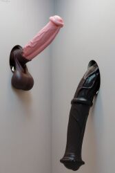 3d ai_generated animal_genitalia balls equine_penis furrypornaddiction glory_hole horsecock huge_cock penis