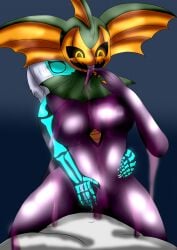 anthro bodily_fluids breasts claws cum dragon1900 eeveelution ejaculation felid feline female female/female fur generation_1_pokemon genital_fluids genitals group halloween hi_res holidays mammal nintendo nipples paws pokemon pokemon_(species) pussy sex transformation trio vaporeon vulva