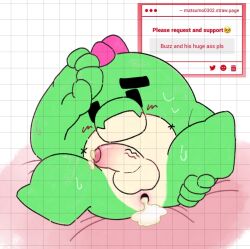 accurate_proportions after_sex asshole_opened_wide bed blush_lines brawl_stars buzz_(brawl_stars) continuation cum_in_ass cum_on_penis cute dinosaur foreskin green_skin hand_on_leg leaking_cum_from_asshole legs_spread male male_only matsumo_nsfw on_bed penis request resting retracted_foreskin showing_ass simple_background simple_coloring strawpage_request sweating totally_naked uncircumcised veiny_penis