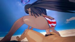 1boy 1boy1girl 1girls 3d 3d_animation american_flag american_flag_bikini animated beach beach_background big_penis black_hair breasts breasts_out cock cowgirl_position cum cum_in_pussy cum_inside dark-skinned_female dark_skin ejaculation female halo interracial interracial_sex karin_(blue_archive) koikatsu koikatsu_(medium) large_breasts large_penis light-skinned_male light_skin long_hair male male/female male_penetrating male_penetrating_female mp4 nipples no_sound penis penis_in_pussy penis_out reverse_cowgirl_position riding riding_penis rock self_upload sex straight straight tagme thatvincent vaginal_penetration vaginal_penetration vaginal_sex video voluptuous voluptuous_female yellow_eyes
