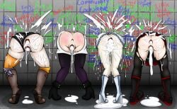 4girls after_anal after_fellatio after_oral after_rape after_sex after_vaginal animal_ears anus ass black_hair blake_belladonna blonde_female blonde_hair blonde_hair blonde_hair_female breasts broken_rape_victim cat_ears catgirl covered_in_cum cum cum_in_ass cum_in_mouth cum_in_pussy cum_inside cum_on_body cum_on_face dialogue dripping dripping_cum eye_roll female female_only graffiti graffiti_on_wall grey_eyes hyoreisan multiple_females multiple_girls naked naked_female nipples nude nude_female party_wipe ponytail public public_use pussy rape raped raped_female red_eyes ruby_rose running_mascara runny_makeup rwby short_hair signature stuck stuck_in_wall text through_wall torn_clothes weiss_schnee white_eyes white_hair yang_xiao_long yellow_eyes
