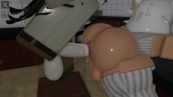 anal axolotl big_ass big_balls big_penis blocky_body blush cat_ears femboy gay glasses heart_cutout roblox robloxian tagme thick_thighs tights video white_gloves white_hair white_socks yopi_(yopimz) yopimz