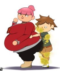 1boy 1girls 2025 alternate_version_available animal_crossing animal_crossing_boy animal_crossing_girl aroused bbw big_ass big_breasts bigger_female blush breasts brown_hair chubby chubby_female clothed dry_humping erect_penis erection_under_clothes fart fart_cloud fart_fetish farting fat_ass female femboy human_only humping humping_ass male nataliebum25 nintendo obese_female penis pink_hair pleasure_face pleasured seductive_look shorter_male taller_female thick_ass thick_legs thick_thighs twink villager_(animal_crossing)