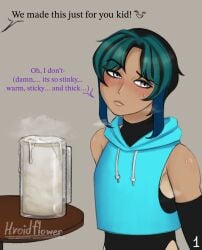 1futa _thevoidflower ambiguous_gender astra_selene beer_mug blue_hair blush blush_lines clothed clothing crop_top cum cum_as_food cum_drip cum_in_container cum_in_cup cum_mug cum_string disgusted disgusted_look drinking drinking_cum drinking_glass embarrassed excessive_cum femboy fully_clothed girly glass_cup glass_of_cum gokkun hvoidflower makeup mug multicolored_hair naughty_face precum reluctant short_sleeves sissy smegma solo solo_focus steam steaming steaming_body sweat sweaty tanline tanlines trap twink unseen_male_face