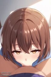 ai_generated blowjob deepthroat eye_contact fellatio frisk huge_cock male/female no_sound oral oral_sex penis pov pov_male sucking sucking_penis tagme video